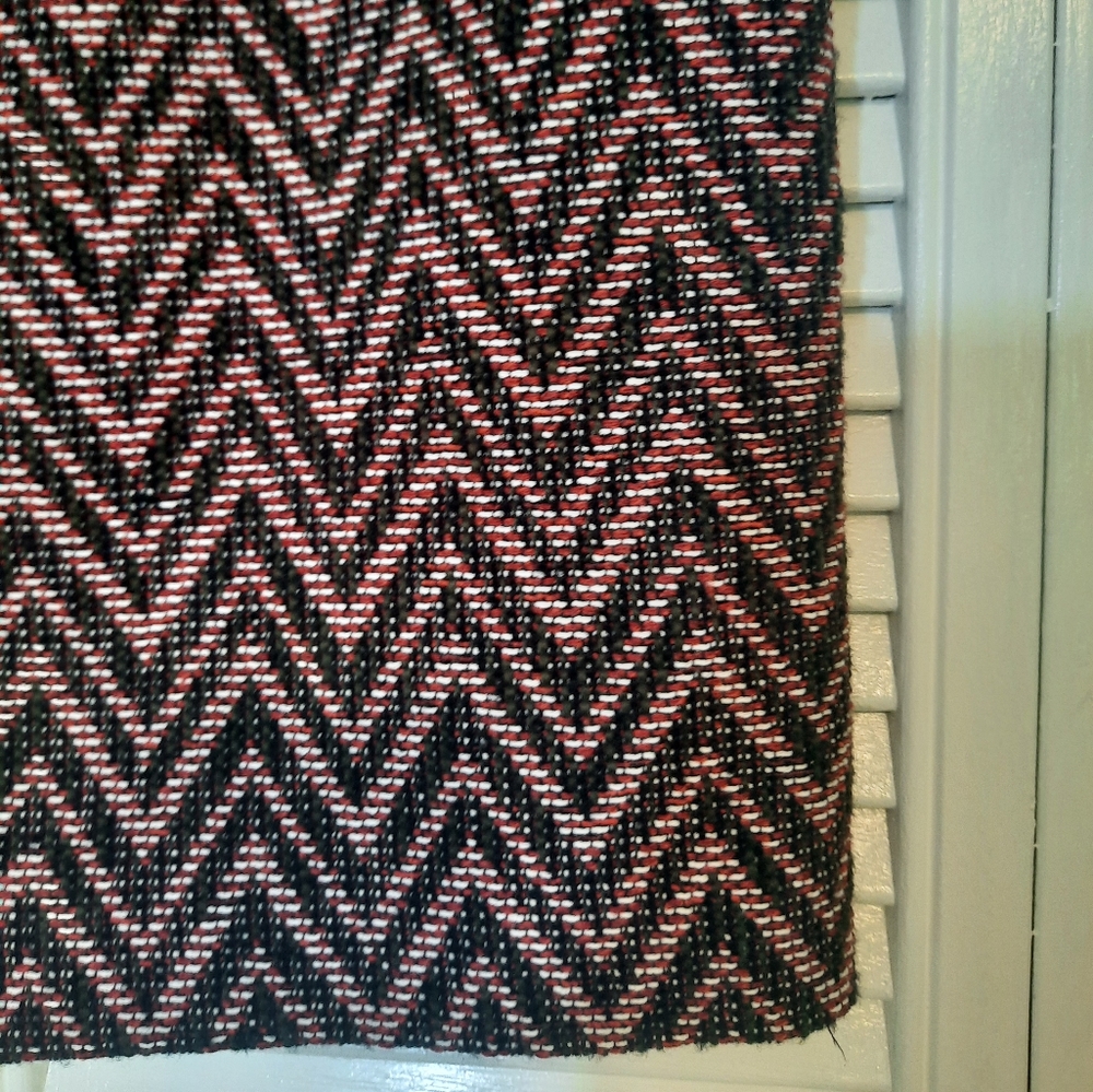 Doncaster leather wool blend pencil chevron skirt sz 8 NWT *2 - Picture 8 of 10